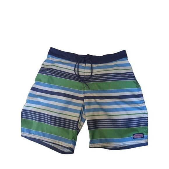 Vineyard Vines Colorful Striped Swim Trunks Size 34 Summer Beach Vacation Pool - Picture 1 of 9
